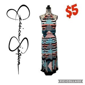 $5 ADD ON ITEM Jessica Simpson multicolored striped maxi